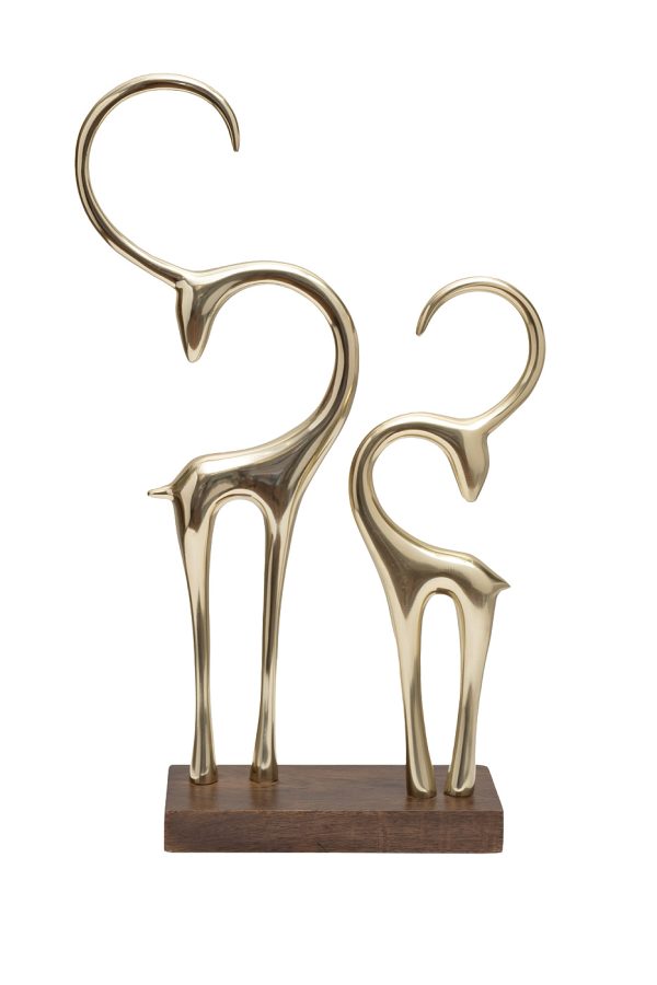 69-18334 Декор настольный "Savage" зол.мет./дерево 27