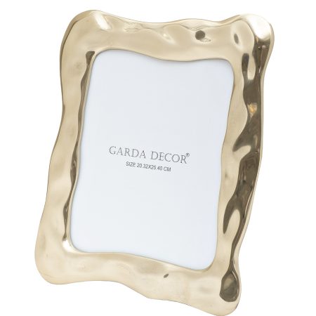 69-21078 Фоторамка декоративная метал. цвет золото 27*2