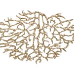 69-21391 Блюдо декор. металлич."Coral" цвет зол. 28*25.5*4см