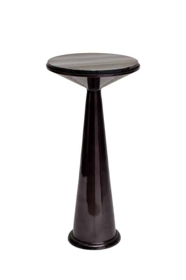 69-21534 Стол журнальный мрамор/метал. цвет черный d31