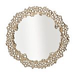 69-218455 Зеркало "Соты" рама металлич. цвет зол. d.89