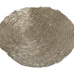 69-219027 Декор настенный металлич."Wood" золото d46см