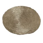 69-219028 Декор настенный металлич. "Wood" золото d32.5см