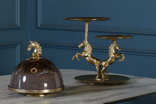 69-22295 Блюдо с крышкой декоративное "Horse" d26*Н25.5см — изображение 3