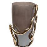 69-22680 Ваза декор.стеклянная "Flow" 24*19