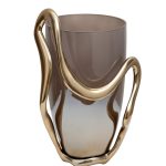 69-22681 Ваза декор.стеклянная "Flow" 18*17