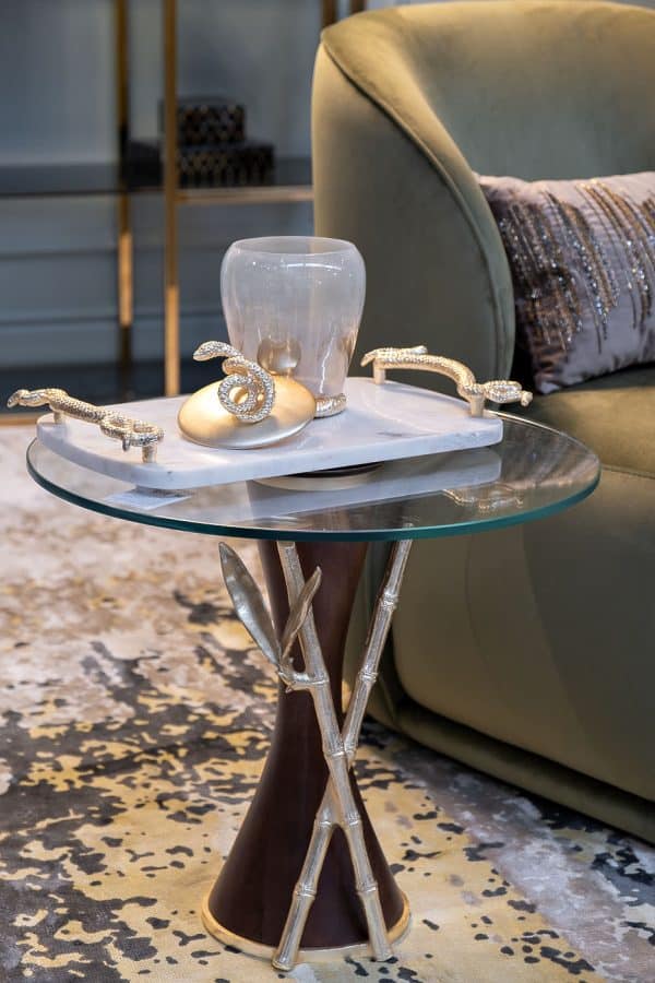 69-321005 Поднос декоративный мраморный "Serpente" 43*26*6,5 cм — изображение 3