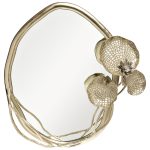 69-817051 Зеркало "Флора" рама металлич. цвет зол. 73