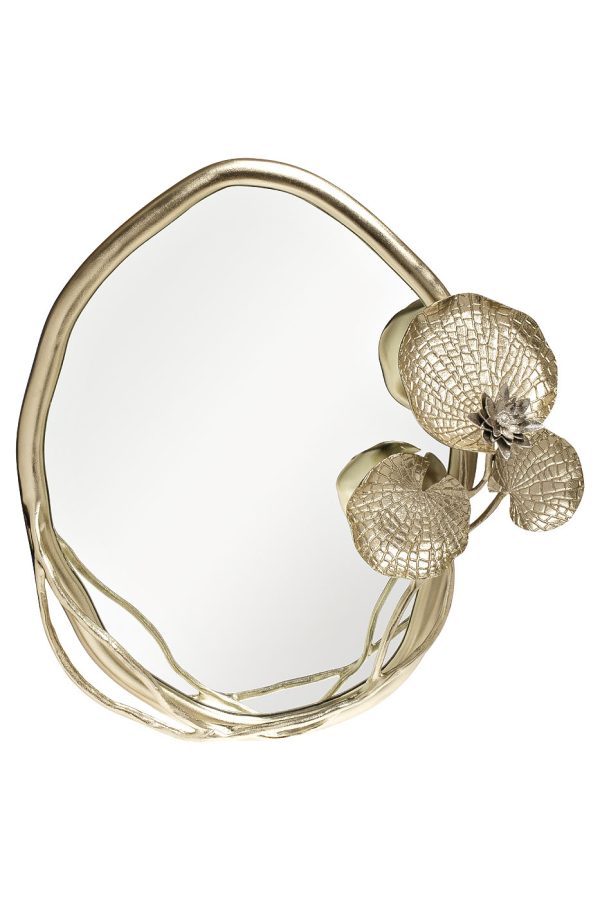 69-817051 Зеркало "Флора" рама металлич. цвет зол. 73