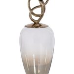 69-921151 Ваза декор.с крышкой "Лиана" металл/стекло19*19*50см