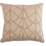 70SW-11122 Подушка с бисером "Арт Деко" бежевая 45*45см