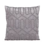 70SW-1531 Подушка с бисером "Геометрия" сереб.45*45см