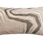 70SW-20288 Подушка с бисером "Мрамор" бежевая 30*50см