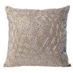 70SW-20309 Подушка с бисером "Снежинка" серебро 45*45см