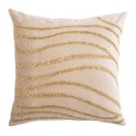 70SW-20328 Подушка с бисером "Волна" бежевая 45*45см
