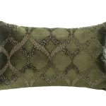 70SW-20402 Подушка с бисером "Арабески" зеленая 30*50см