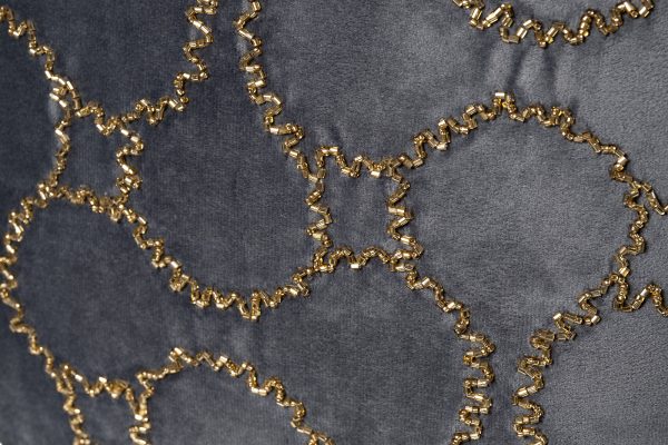 70SW-20507 Подушка с бисером "Восьмерки" синяя 45*45см — изображение 2