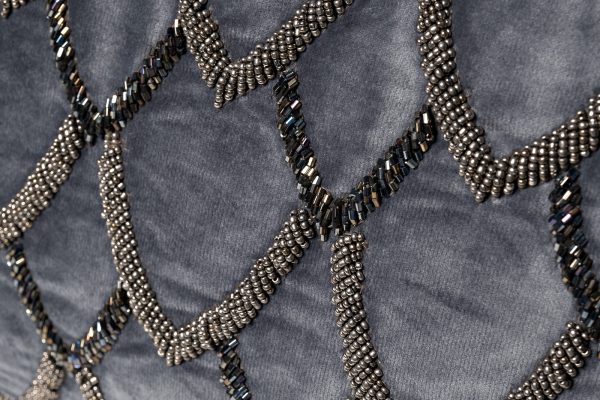 70SW-20525 Подушка с бисером "Чешуйки" синяя 30*50см — изображение 2