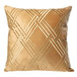 70SW-20641 Подушка с вышивкой "Ромбы" золото 45*45см