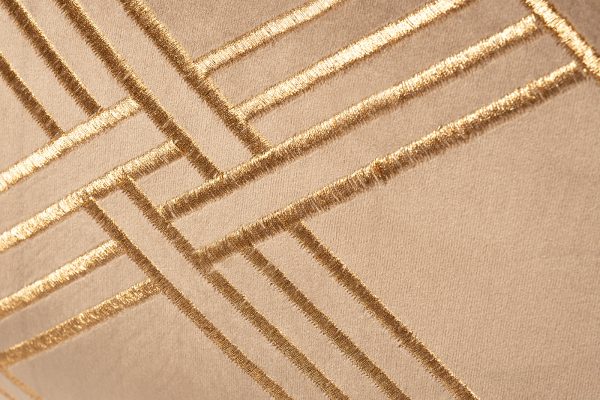 70SW-20793 Подушка с вышивкой "Ромбы" коричневая 40*60см — изображение 2