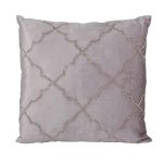 70SW-26060 Подушка с бисером "Квадро" сереб. 45*45см