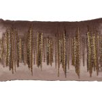 70SW-28048 Подушка с бисером "Линии" беж. 30*50см