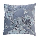 70SW-32902 Подушка с пайетками "Арт Магнолия" синий 45*45см