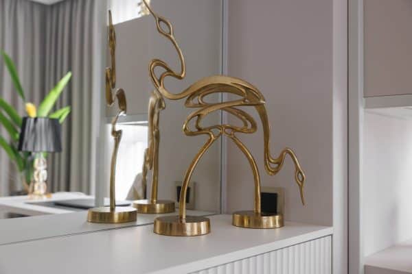 71PN-0601A-CH Статуэтка "Цапля" цвет шампань 30*13*36см — изображение 2