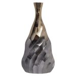 71PN-1232 Ваза металлическая черно-золотистая 23*9*50см