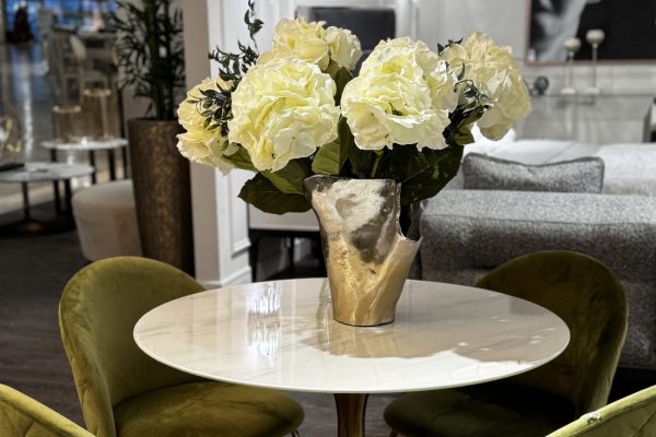 71PN-1812 Ваза металлическая серебро/шампань 34*29*33см — изображение 3