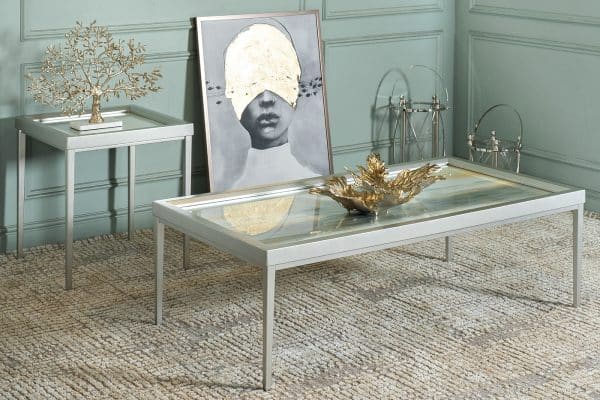 71PN-2078 Декор "Лист" металлический  36*27*13 шампань/хром — изображение 2