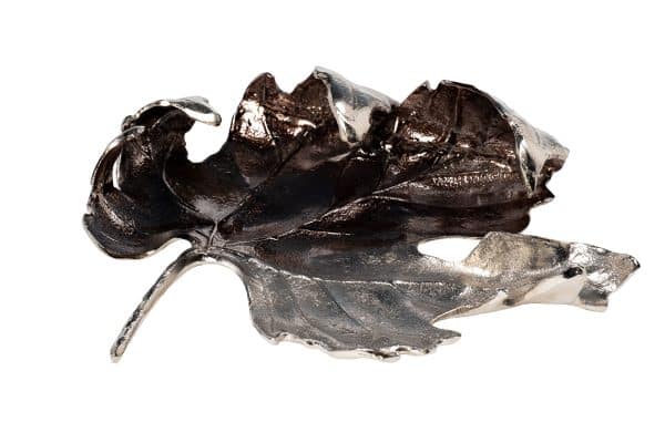 71PN-2968 Блюдо декорат. металл. "Лист" хром 29*27*6см