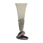 71PN-30457 Ваза стеклянная с металл. основанием d18*51см