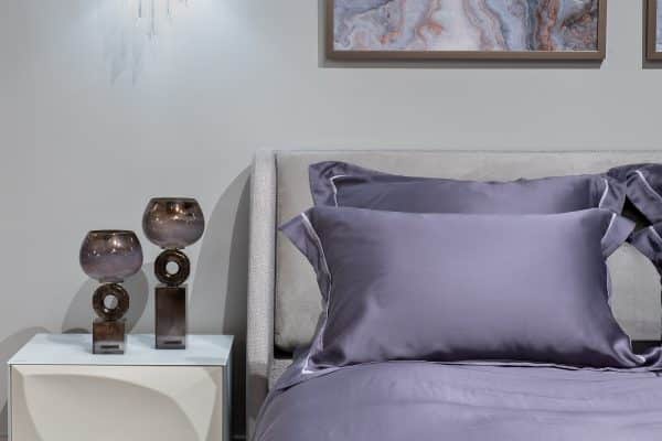 71PN-3115 Подсвечник стеклянный дымчатый d14*36см — изображение 2