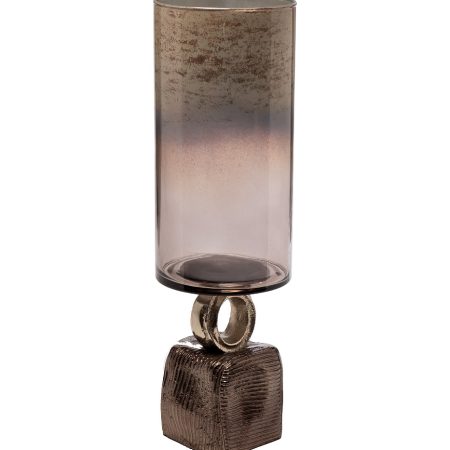 71PN-31683 Ваза стекл. на металл. основании d13*42см