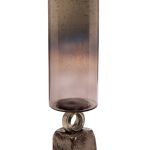 71PN-31684 Ваза стекл. на металл. основании d13*53см