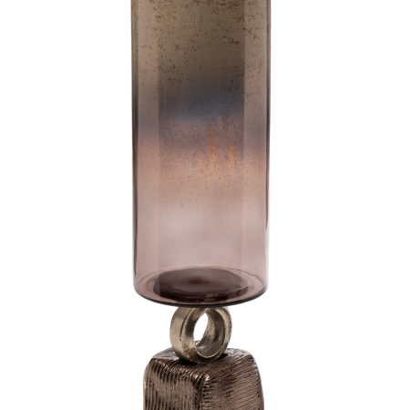 71PN-31684 Ваза стекл. на металл. основании d13*53см