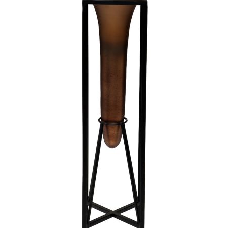 71PN-31744 Подставка под цветы стеклянная на металлич.основании h.81см