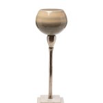 71PN-31801 Подсвечник стекл.на металл. ножке h37см