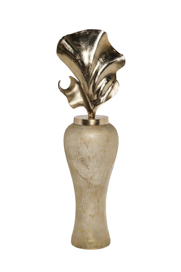 71PN-50737 Ваза декоративная золотистая 27*23*90см — изображение 3