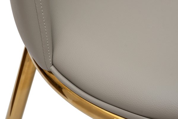 76AR-24005 Стул экокожа бежевый/золото 48*56*86см — изображение 3