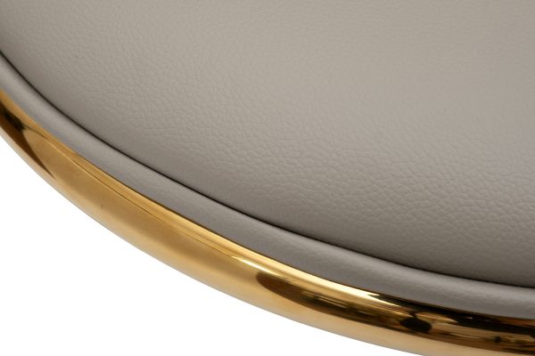 76AR-24005 Стул экокожа бежевый/золото 48*56*86см — изображение 4