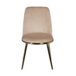 76AR-24GOLD Стул велюр бежевый/золото 48*56*86см
