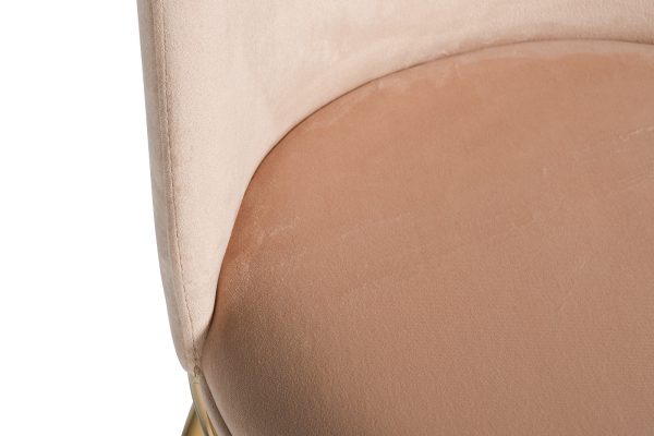 76AR-24GOLD Стул велюр бежевый/золото 48*56*86см — изображение 3