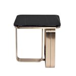 76AR-3183-STOL/ZH Стол журнальный иск. камень черный / золото 50*50*50см