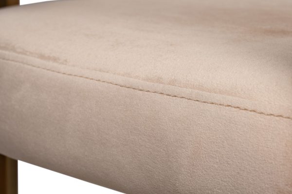 76AR-603GOLD-BG Стул полубарный велюр беж/мат. золото 52*55*91см — изображение 5