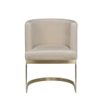 76AR-612GOLD-CR Стул велюр св.бежевый/матовое золото 58*59*78см