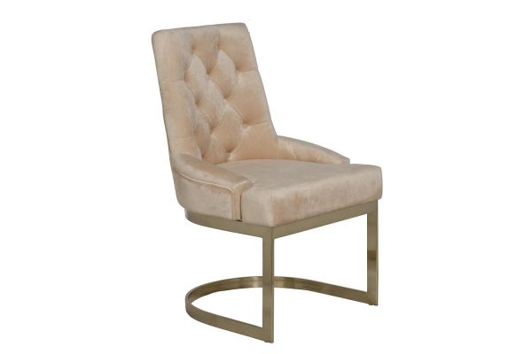 76AR-6210GOLD-BG Стул велюр бежевый/матовое золото 65*61*93см — изображение 2
