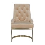76AR-6210GOLD-BG Стул велюр бежевый/матовое золото 65*61*93см