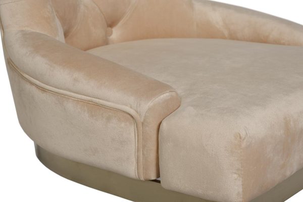 76AR-6210GOLD-BG Стул велюр бежевый/матовое золото 65*61*93см — изображение 3